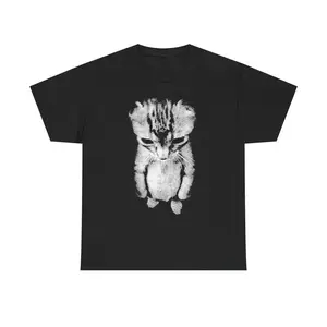 Sad Meme Cat Tshirt,  Cotton Unisex Short Sleeve Animal Gift, Funny Shirt