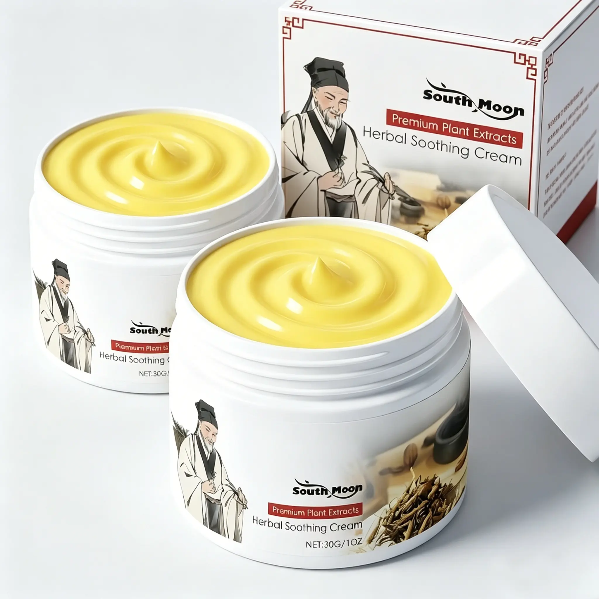 Buy1 Get1 All-Natural Herbal Soothing Cream | Eczema & Psoriasis Relief | Anti-Bacterial Skin Defense | Hydrates Dry,Itchy,Sensitive Skin | Plant-Based Balm for Whole Family | Ancient Formula, 30g | Healing Healthcare Therapy Wellness Solution Therapeutic