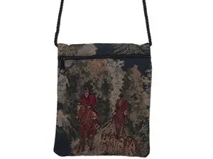 Horse Dog Hunt Scene Mini Cross Body Bag, Equestrian Handbags #PC002