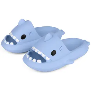New Summer Shark Slippers Women Slides Men Bathroom Flip Flops Home Anti-Skid Flat Shoes eva sole Sandals Beach