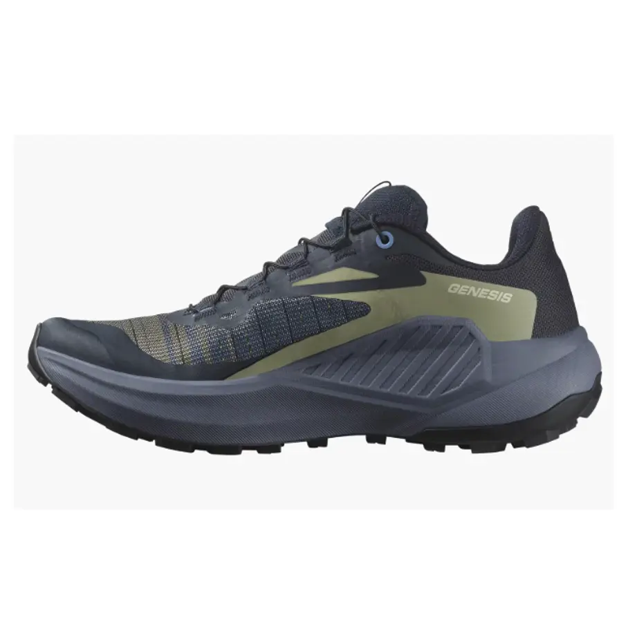 Salomon Genesis Trail-Running Shoes - Women's, Carbon/Grisaille/Aloe Wash, Long Distance Running Shoes, Cross Country Shoes, Running Footwear, Trekking Shoes, Activewear Shoes, Comfort Running Shoes, Performance Sneakers,