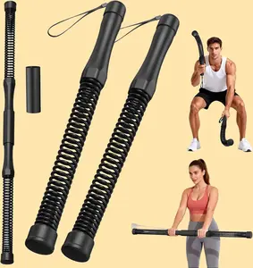Pair of 2-in-1 Cordless Battle Ropes, Ropeless Battle Ropes for Home Gym, Portable Battle Rope, Home Workout Equipment for Men Women (Black)