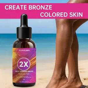 Sunless Tanning Drops, Dry and Non-Greasy, Smooth and Evenly Moisturizing, Beach-Friendly Formula, Body Care, Bronze to Dark Light, Self Tanner Drops