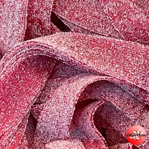 Sour Belts - Wild Cherry Sour Power Belts TikTok Candy bulk Candy Sweet Sugar fruity Bonbon Chewy candy Snack Flavor sour snack sweets Fruity