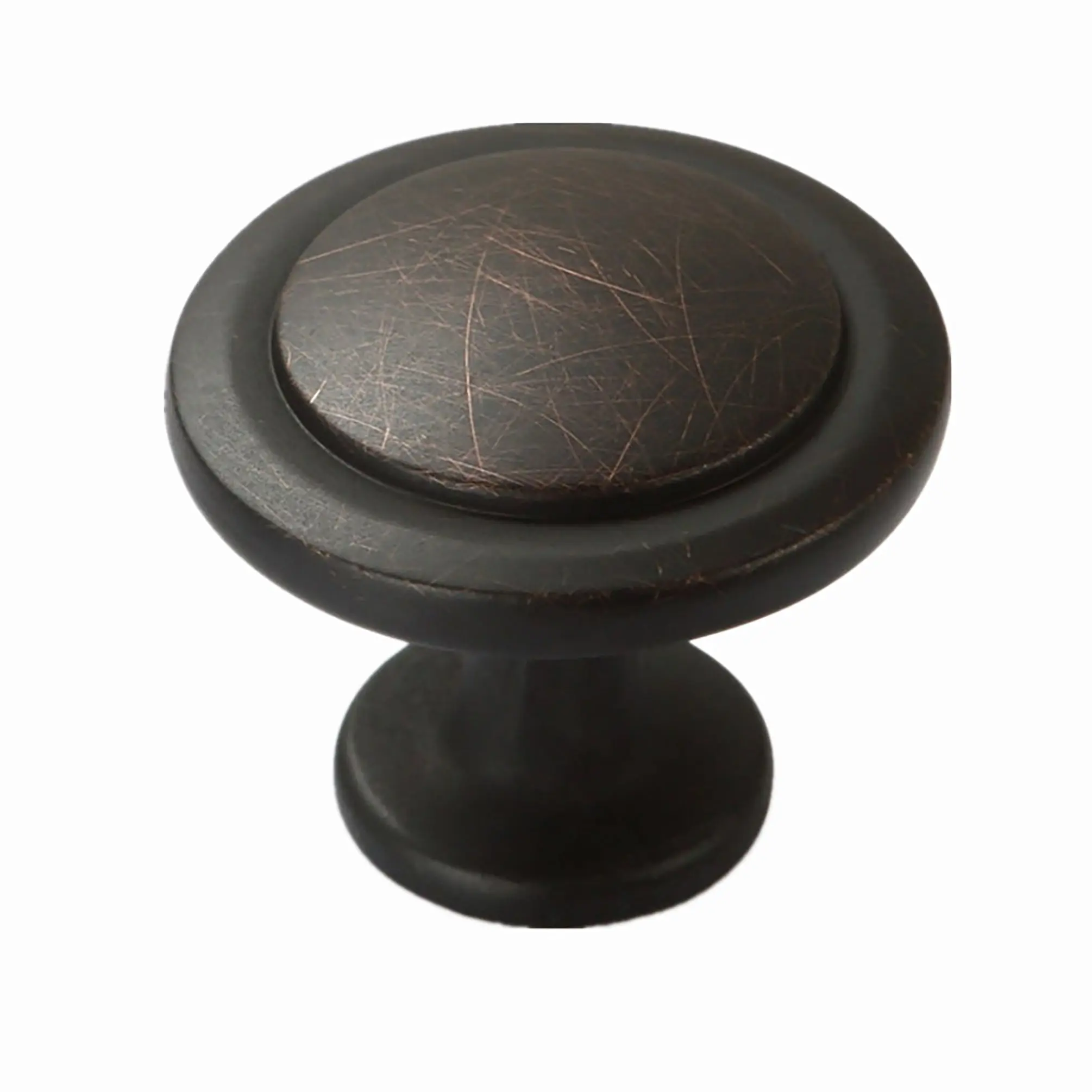 FixtureDisplays® 25 pcs of Oil Rubbed Bronze Cabinet Hardware Round Knob - 1-1/4" Diameter for Drawer Dresser Kitchen Cupboard Door, Comes with 1" M Screws 16885