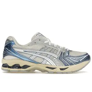 ASICS Men's Gel-Kayano 14 Cream Metallic Blue Running Shoes, from StockX