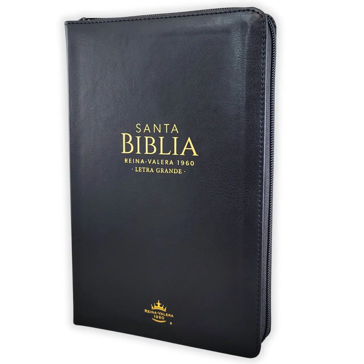 Santa Biblia Reina-Valera 1960 Letra Grande Soft Cover 12pt Black Imitation Leather with Index Spanish Edition