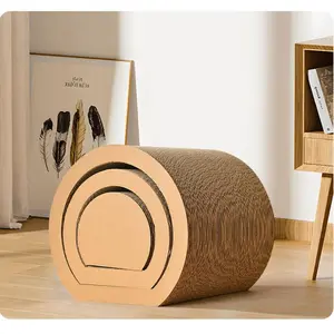Cat Scratcher Cardboard Lounge Bed, Heavy Duty Cardboard Cat Scratcher Box and Cat Bed, Prevents Furniture Damage Durable Board Pads for Indoor Cats, Cats Toy