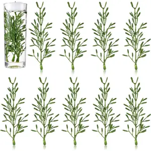 30 Pcs Faux Flowers for Floating Candles Floating Flowers Vase Fillers for Centerpieces Mini Flower Filler Filling in Cylinder for Wedding Centerpiece Party Decor (Green)