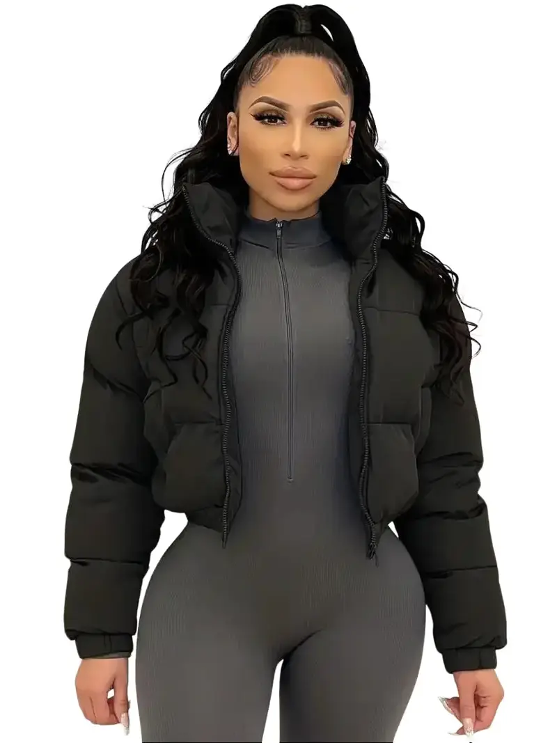 y2k cropped puffer jacket - TikTok Shop
