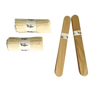 Sugaring Accessories Kit - 20 Washable Cotton Strips & 10 Spatulas for Sustainable Sugaring Experience - US