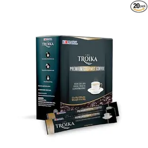 EDMARK CAFE TROIKA Premium Gourmet Coffee For Men Sugar Free 20 × 12G Sachets Instant Coffee with Essential Amino Acids & Caffeine Beverage