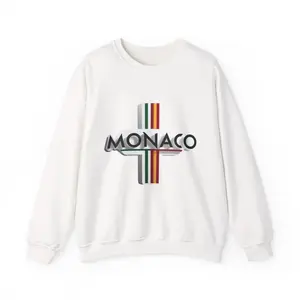 Monaco Sweatshirt, Unisex Crewneck Jumper, Cozy Pullover, Winter Clothing, Vintage Style Top, Parisian Fashion