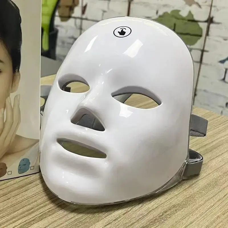 Rechargeable LED Face Mask, 7 Colors LED Photon Therapy, Red Light Therapy, Acne Treatment, Anti-Wrinkle, Beauty Mask, Brightening, Cdo7s Model