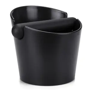 Italian Espresso Coffee Tamper Box, Straight Cylinder Shape, Coffee Bean Bucket, Removable Tamper Rod, Non-Slip Base, Shock Absorption Design