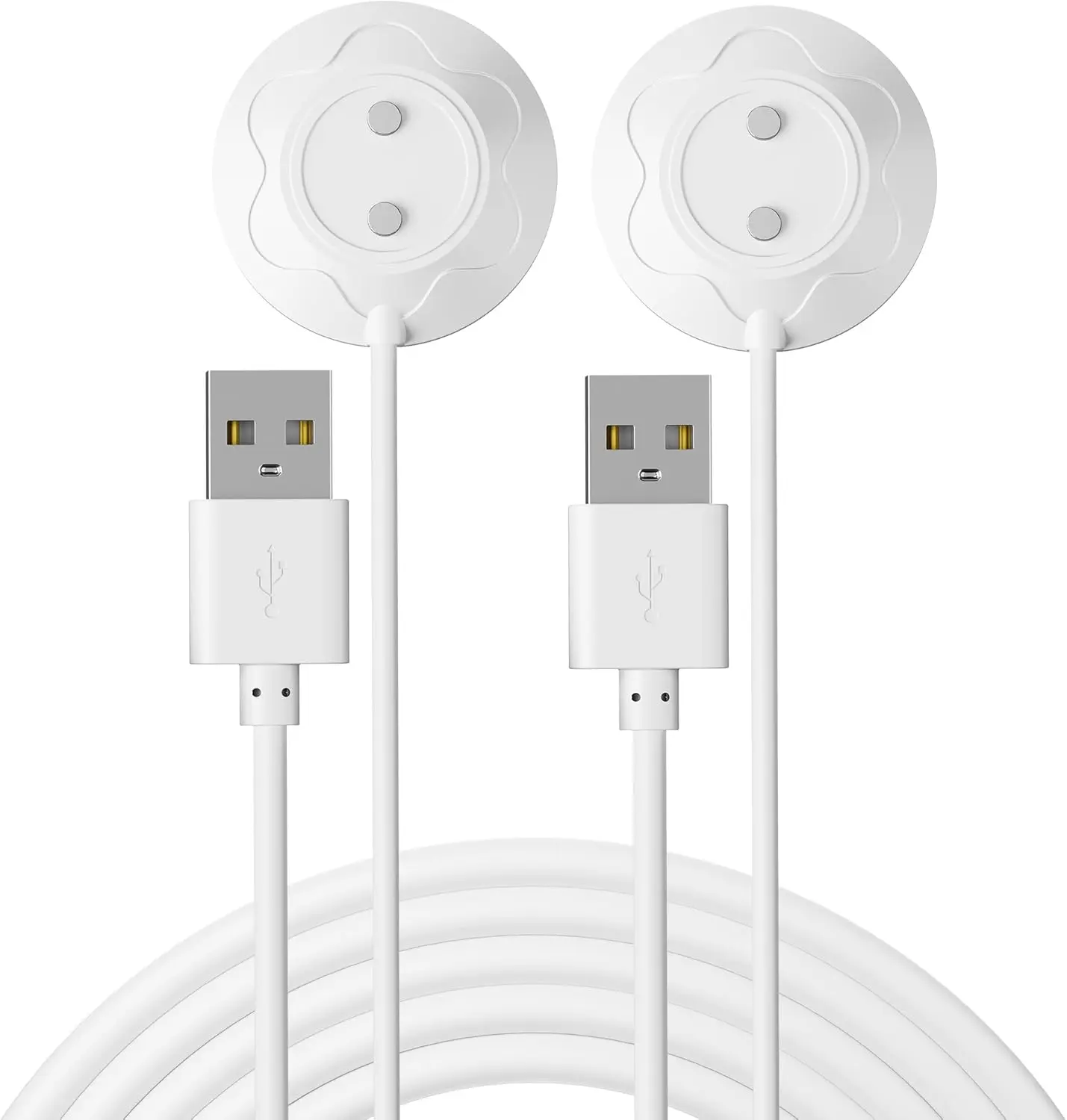 2-PACK Synthetic USB Standing Dock Station for Mobile Rose Device, White Replacement Accessory with Cable & Socket, Durable Short-Circuit Electronic Protection