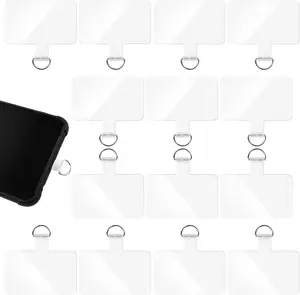 14 count Clear Phone Tether Tab Universal Phone Lanyard Patch Without Adhesive for  Smartphones Phone Cases