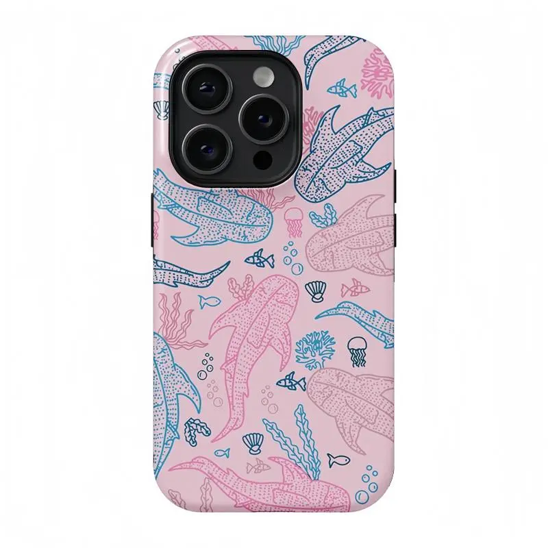 Whale Premium Shockproof Smartphone Case with Cover - Drop Protection, Compatible with iPhone 17 Pro Max, 16 Pro Max/Plus, 15, 15 Plus, 14, 13, Tech Accessory for Handheld Devices, Ideal Gift for Girls