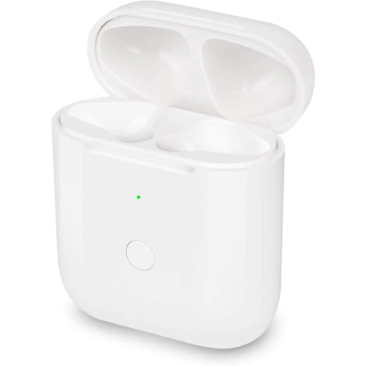 Wireless Charging Case Compatible with AirPods 1 & 2 Generation, Replacement Charger Case with  Pairing Sync Button, White