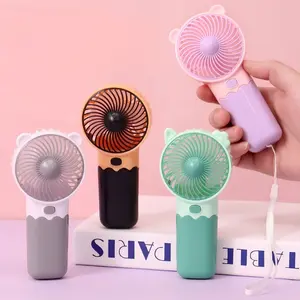 Mini Portable Handheld Fan Battery Operated with Hanging Rope, Great for Office Outdoor Travel Camping, Keep Cool Anytime Anywhere (Battery Not Included)