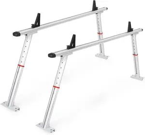 Heavy Duty Adjustable Aluminum Truck Ladder Rack – Global Bed Support System, 800 lbs Capacity, 35.4–71 in Wide Fit – Secure Carrier for Kayak, Surfboard, Lumber, Contractor Gear