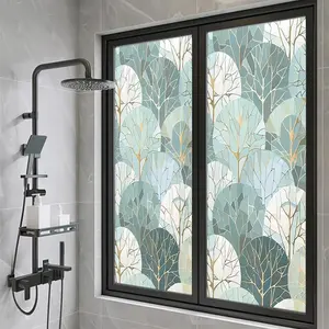 Privacy Glass Film, Static Cling Window Film, Reusable Window Sticker, Decorative Sticker for Home Office Living Room Bathroom Kitchen, Window Privacy Films, Ornaments