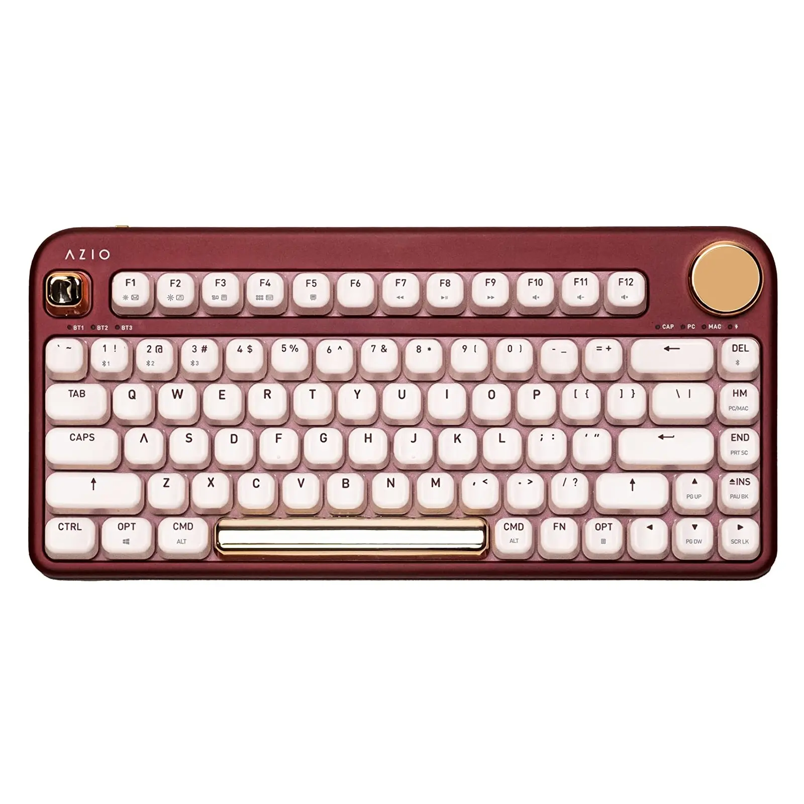 AZIO IZO Wireless Bluetooth Mechanical Keyboard Baroque Rose