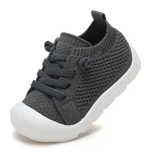 NEW Toddler Baby Girls Boys Shoes Toddler Walking Sneakers Kids Barefoot Slip on Tennis Infant Shoes Lightweight Breathable for First Babies