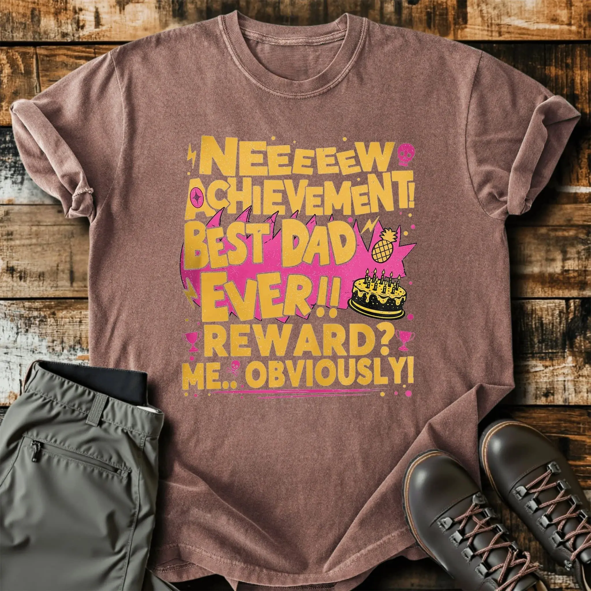 Dungeon Crawler Carl Fathers Day Comfort Colors Shirt, Dad Achievement TShirt, DCC Fan Shirts, Gamer Dad Gift