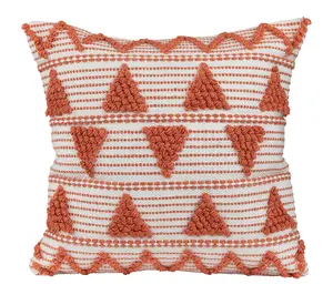Northlight 20" Orange Cream Handloom Outdoor Throw Pillow Northlight 20" Orange Cream Handloom Outdoor Throw Pillow