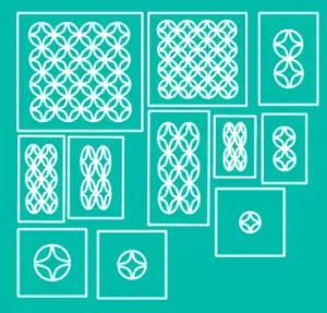 Geometric Petal Airbrush Nail Stencil