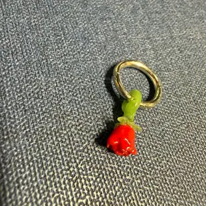 Forever Rose Glass Charm - Borosilicate Glass - Handmade