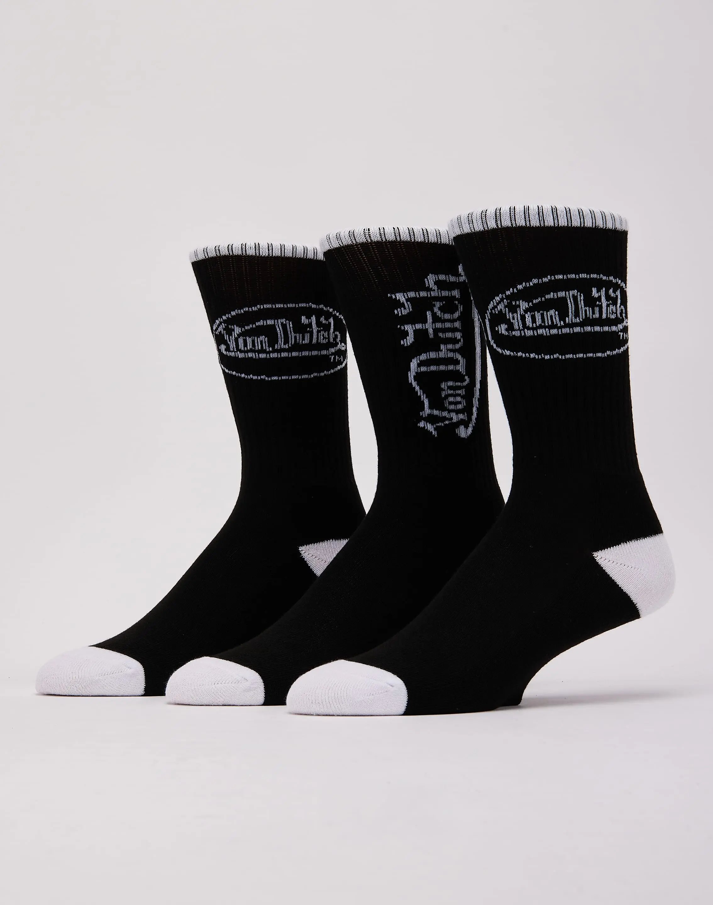 Mens Von Dutch Logo Crew Socks 3-Pack