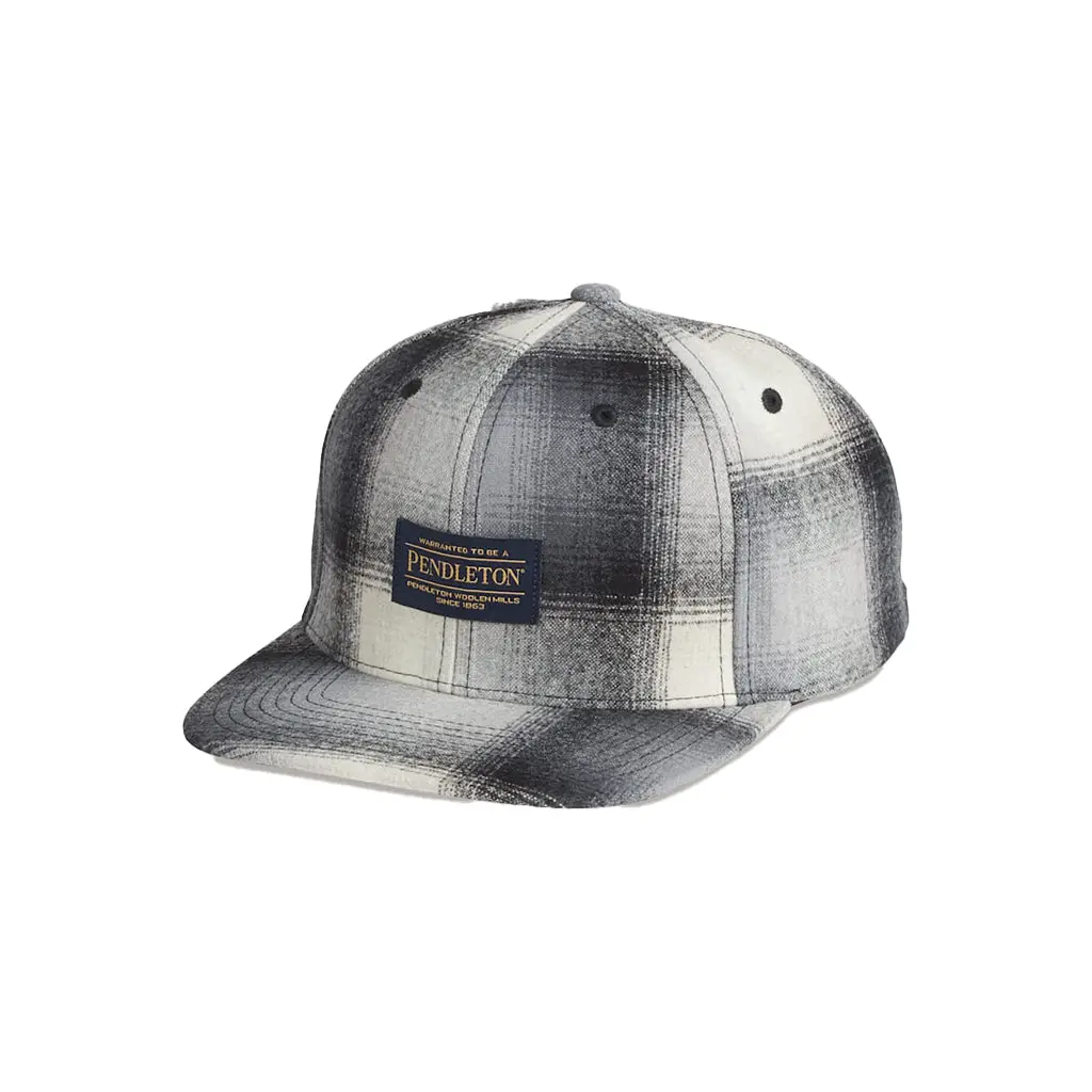 Pendleton Unisex Wool Fabric Baseball Cap - Tan-Slate Ombre Tone, Flat Brim, Adjustable Back, Water Resistant, Naturally Water-Resistant, Ideal for Casual Wear