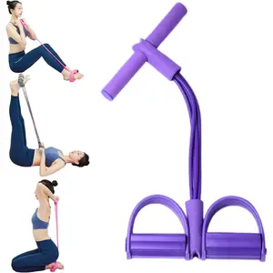 [Home fitness equipment ] Fitness Resistance Bands - 6 Tube Pedal Ankle Puller, Yoga Handle Bands Exerciser Multifunction Trainer Tension Rope for Body, Abdomen, Waist, Arm