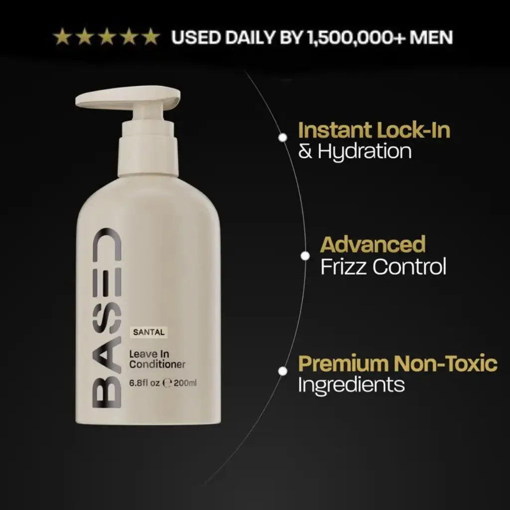 BASED Leave-in Hair Treatment Conditioner - Instant Hydration, Anti-Frizz, Simple & Effective Formula for Dry Frizzy Hair