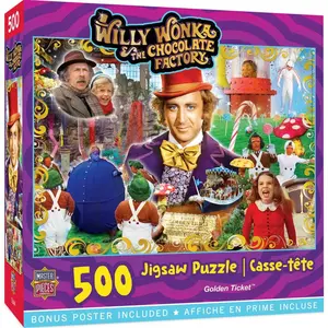 Willy Wonka & The Chocolate Factory - Golden Ticket 500 Piece Puzzle