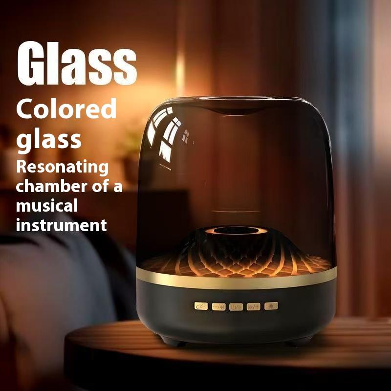 Bluetooth Speaker with 360° Surround Sound Sign-Type Appearance & Colorful Lights Portable Wireless Long-Lasting Battery for Home Party Outdoor Travel Beach Stocking Stuffers White Elephant Gifts for Adults Black