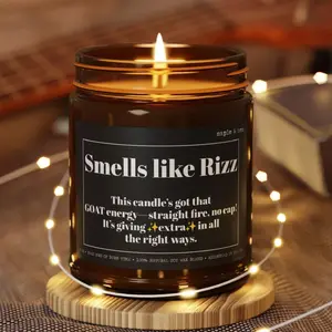 Rizz Candle | Funny Teen Gift | Rizz Gen Alpha Middle School Funny Gifts , Drip Gift for Niece Nephew| Slang Teen Present | Teenage Girl Boy