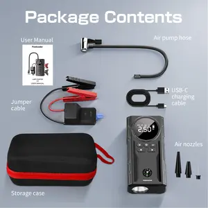 Jump Starter 2000A Jump Starter Battery Pack for Up to 8L Gas and 6.5L Diesel Engines, 12V Portable Car Battery Jump Starter Box with LCD Display (Grey)