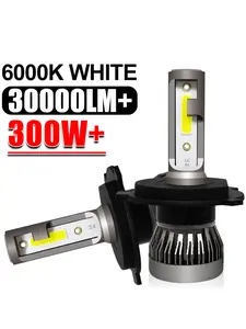Roadsun LED Car Lights H1 H11 9005 Hb3 9006 Hb4 H4 H7, 30000lm 12V, Mini 1 Led Headlight Bulb, Led Headlights Bulbs