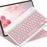 Rechargeable Wireless Aluminium Chocolate Keyboard Case - Compatible with iPad 10th Gen, Pro 13/12/11/9/8/7in, Air 13/11th Gen, mini, A16, Samsung/Xiaomi Tablets, Windows, Travel & Office Accessory