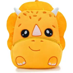 Z-CPA52   Cute Toddler Backpack Toddler Bag Plush Animal Cartoon Mini Travel Bag for Baby Girl Boy 2-6 Years(Dinosaur)