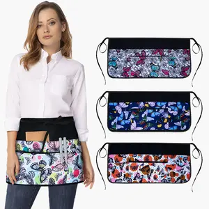 1 Piece Adjustable Server Apron With Pocket, Kitchen Server Apron, Waterproof Waist Apron For Women & Men