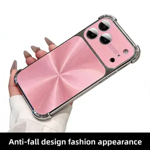 New iP17 Pro Max/Air Phone Case Electroplated Aurora CD Pattern 16 Four-Corner Shockproof Airbag 15 Soft Case 14 Instantly Changes to 17/13 Smartphone Protective Cover
