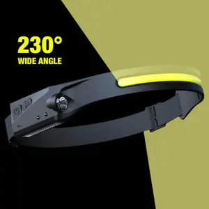 Illumaband Powerful Headlamp - 350 Lumens LED, Wide 230° Visibility, Wave Technology, Waterproof with Long-Lasting Battery for Camping Hiking Essentials