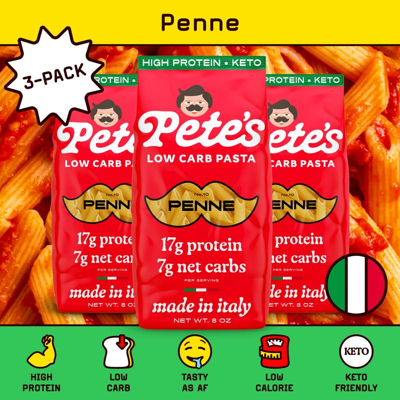 Pete's High Protein, Low Carb Pasta - Spaghetti, Penne, Rotini & More