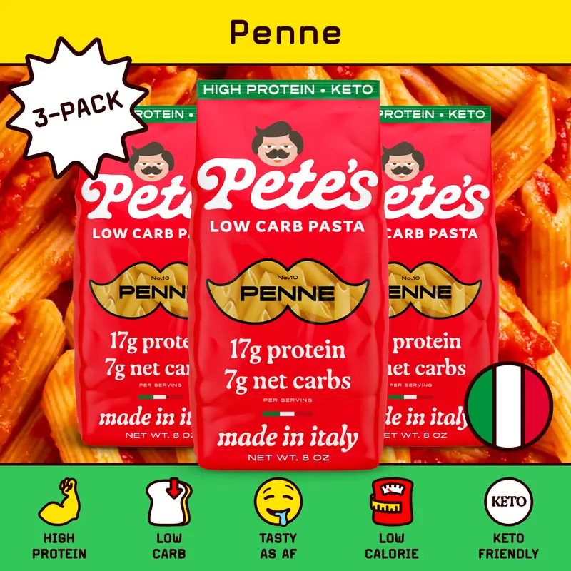 Pete's High Protein, Low Carb Pasta - Spaghetti, Penne, Rotini & More