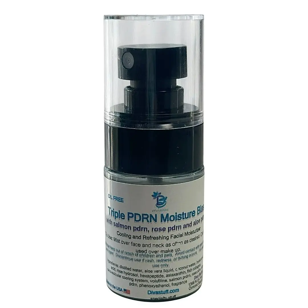 Diva Stuff Triple PDRN Facial Hydrating Mist, With Aloe PDRN, Salmon PDRN and Rose PDRN, Oil Free, Cooling and Refreshing Travel Size Sprayer
