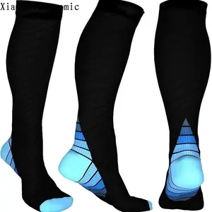 3pcs Compression Socks, 20-30mmHg - Ideal Running, Cycling, Nurses, Flight & Travel |     Striped, Knit